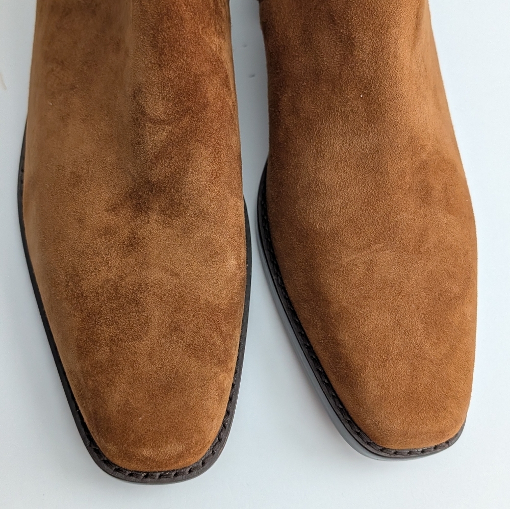 Madewell The Idris Ankle Boot Russet Tan Brown Women's Suede Boots Size 11 - Picture 4 of 9